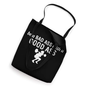 Squat Workout Deadlift Badass Funny Fitness Lover Gift Tote Bag