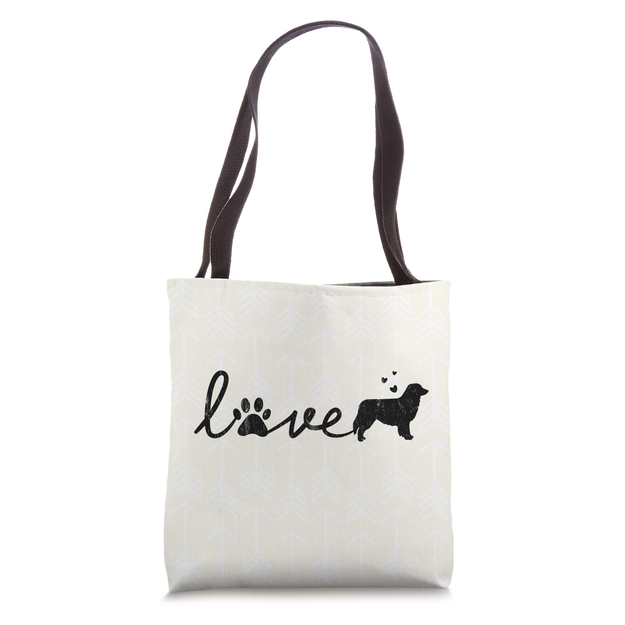 Australian Shepherd Aussie Love Dog Paw Arrow Mom Dad Gift Tote Bag