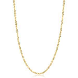 Solid 14k Yellow Gold Filled Mariner Link Chain Necklace (2.55 mm, 36 inch)