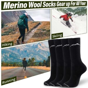 Merino Protect Merino Wool Socks for Women Winter Hiking Hunting Cycling Boot Socks Soft Cushion Warm Casual Thermal Socks