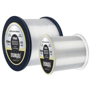 RIKIMARU Fluoro Fishing Line, 100% Fluorocarbon Coated Fishing Line (Clear, 6LB/0.23mm/300Yds)