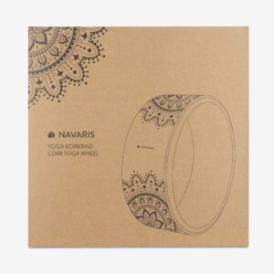 Navaris Cork Yoga Wheel - Prop for Stretching, Flexibility, Back Bends - Helps Deepen Poses and Stretch Back, Shoulders, Chest - 13" (33cm) Diameter