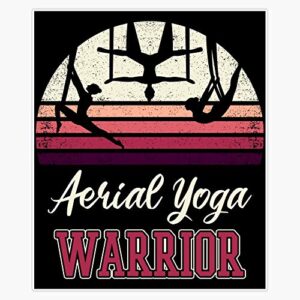 Aerial Yoga Warrior Hammock Mounting Silks Funny Sticker Vinyl Bumper Sticker Decal Waterproof 5"