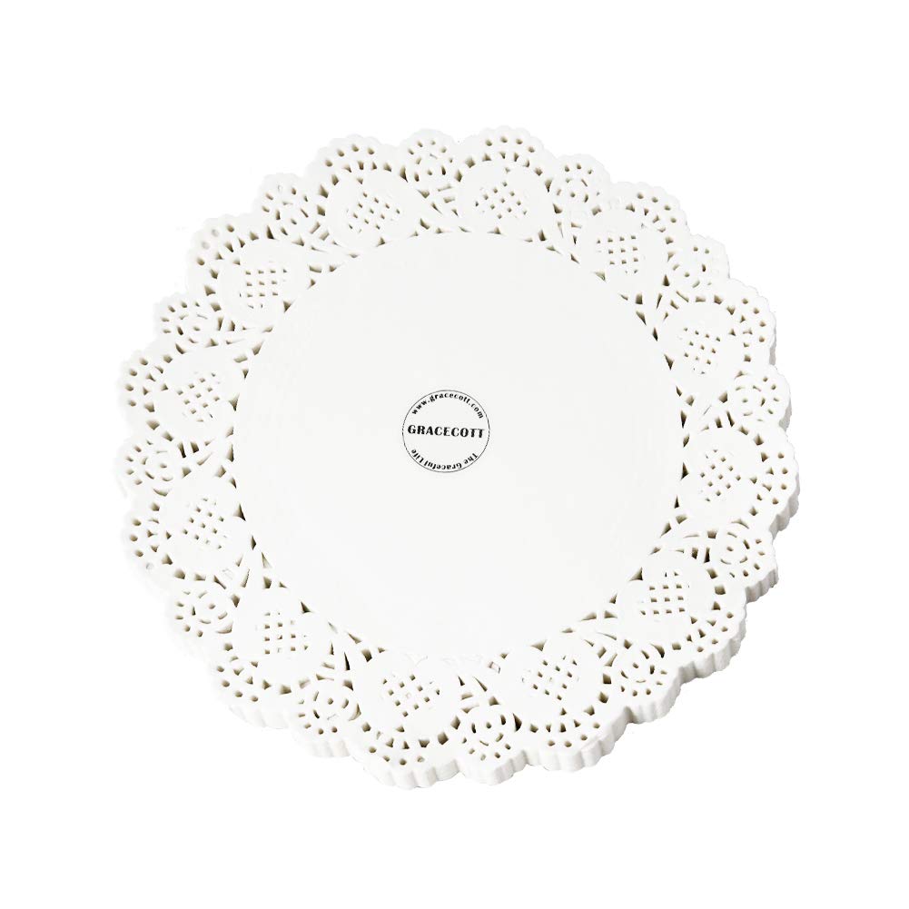 Lace Doilies Paper 100 Pieces, White Round Lace Paper Placemats for Tables, Cake, Baking, Wedding Decoration (10.5 Inch)…