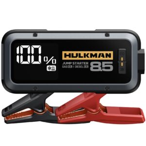 hulkman alpha85s -40℉ start tech jump starter 2000 amp 20000mah car starter with 65w speed charge lithium portable car battery booster pack for up to 8.5l gas and 6l diesel engines