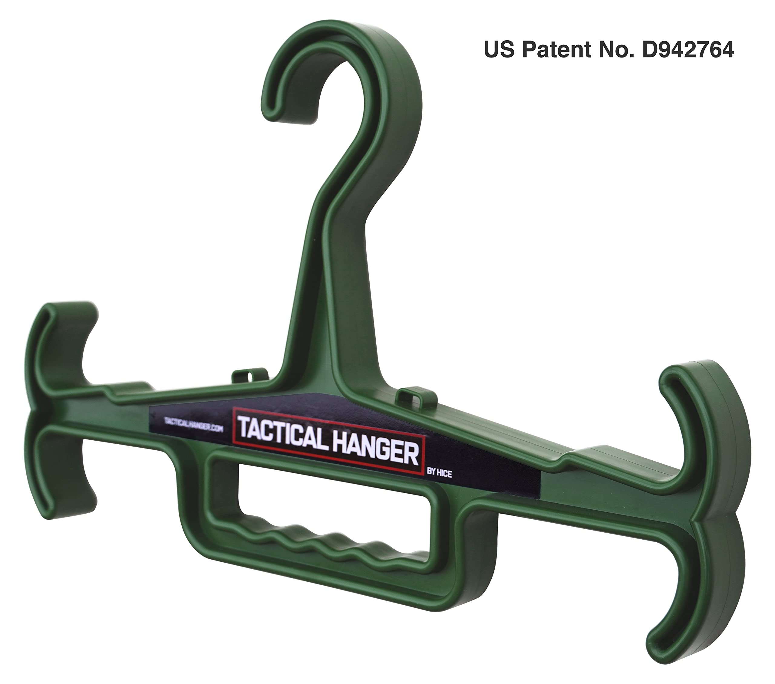 Tactical Hanger by HICE | Original Heavy Duty Standard Hanger | 200 lb Load Capacity | Durable High Impact Resin | Body Armor, Tactical, Police, Military Gear, Scuba, Survival Equipment (Dark Green)