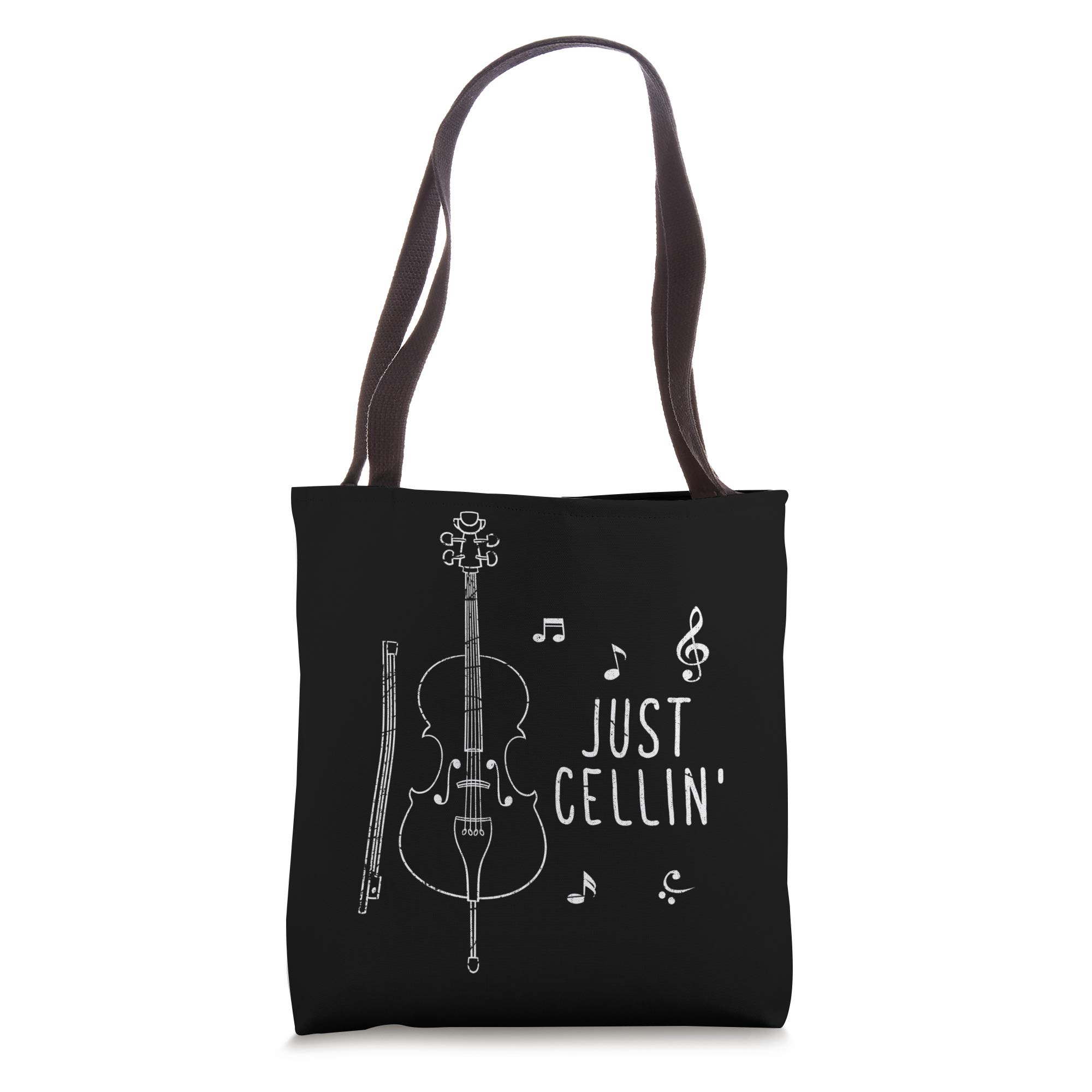 Just Cellin Funny Cellist Gift Idea Musician Cello Tote Bag