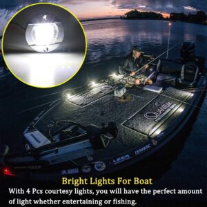 Boaton Boat LED Night Fishing Lights, Courtesy Lights, Deck Lights, Marine Boat Led Lights, Boat Interior Lights, Boat Navigation Lights, Navigation Lights For Boats Led (White)