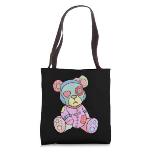 pastel goth teddy bear japanese anime kawaii menhera tote bag