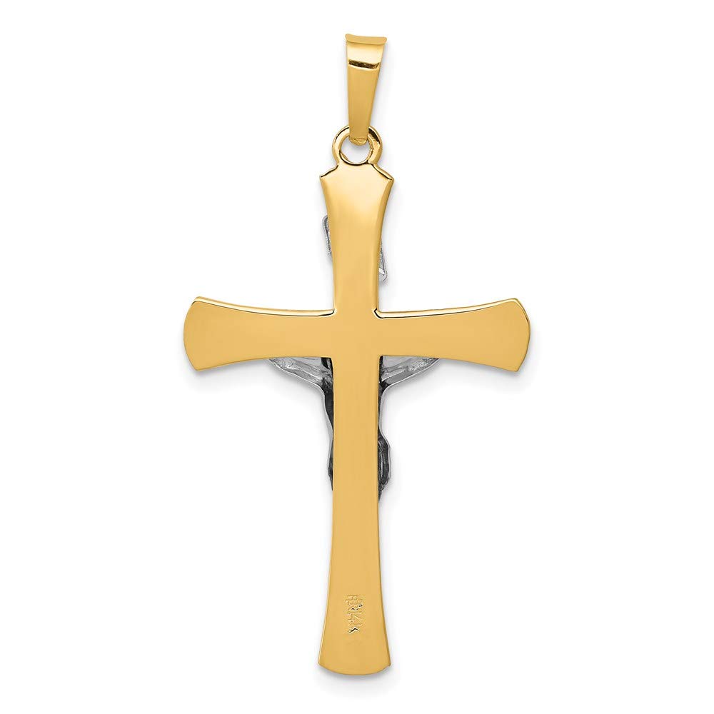 14k Two-tone INRI Crucifix Pendant QXR729