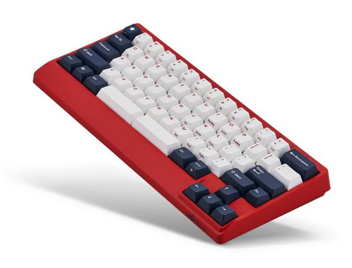 Leopold FC650MDS White Blue Star PD 65% Double Shot PBT Mechanical Keyboard Cherry MX Silent Red