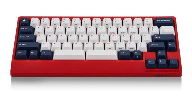 Leopold FC650MDS White Blue Star PD 65% Double Shot PBT Mechanical Keyboard Cherry MX Silent Red