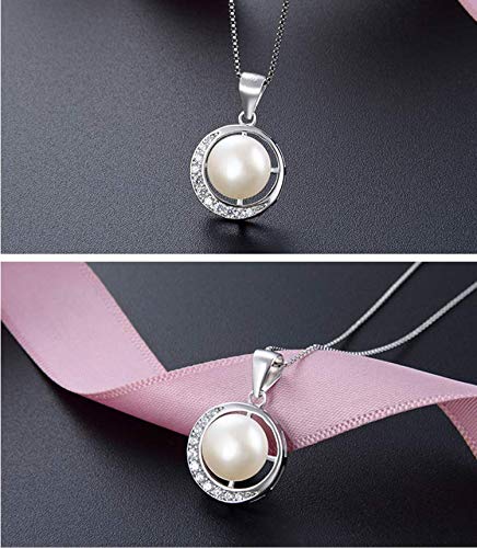 Bonus Sister Gifts for BFF Friends Gift for Friendship Besties Gift from Bestie to Sisters Silver Necklace Pearl Necklace CZ Pendant Elegant Jewelry for Sister in law Birthday Gifts for Women