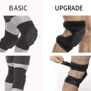 ONTYZZ Knee Braces Thickening Soft Adjustable Knee Support for Kneeling Hiking Gardening Cleaning Construction Work Knee Pads with Adjustable Straps Knee Protector to Guarantee a Good Hold L