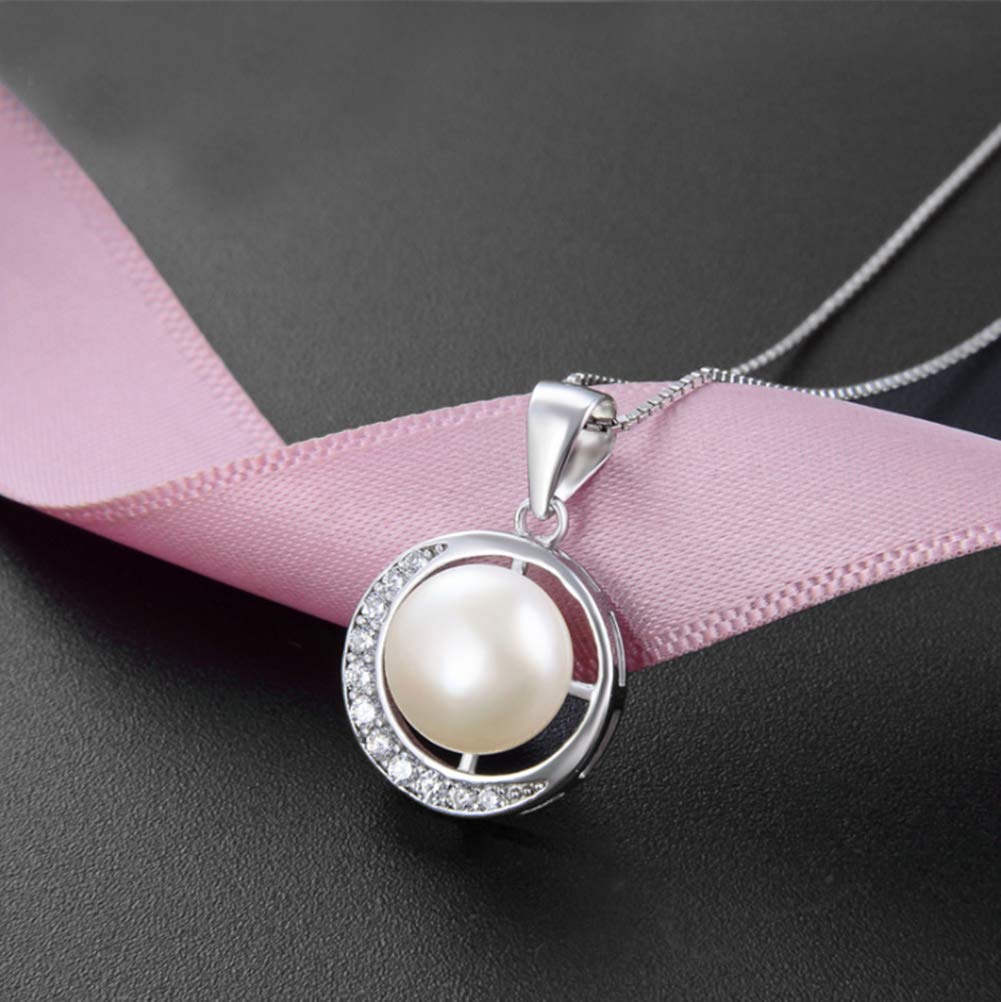 Bonus Sister Gifts for BFF Friends Gift for Friendship Besties Gift from Bestie to Sisters Silver Necklace Pearl Necklace CZ Pendant Elegant Jewelry for Sister in law Birthday Gifts for Women