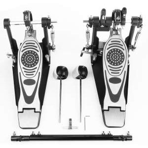 Double Bass Drum Pedal,Double Kick Bass,Electric Drum Kit Double Bass come with 2Pcs Drum Beater Sticks and 1Pcs Drum Key