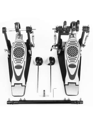 Double Bass Drum Pedal,Double Kick Bass,Electric Drum Kit Double Bass come with 2Pcs Drum Beater Sticks and 1Pcs Drum Key