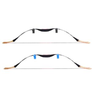 ZSHJGJR Archery Wall Mount Bow Holder for Recurve Bow Traditional Bow Longbow Bow Hanger Bow Hook 2pcs/Pack (black)