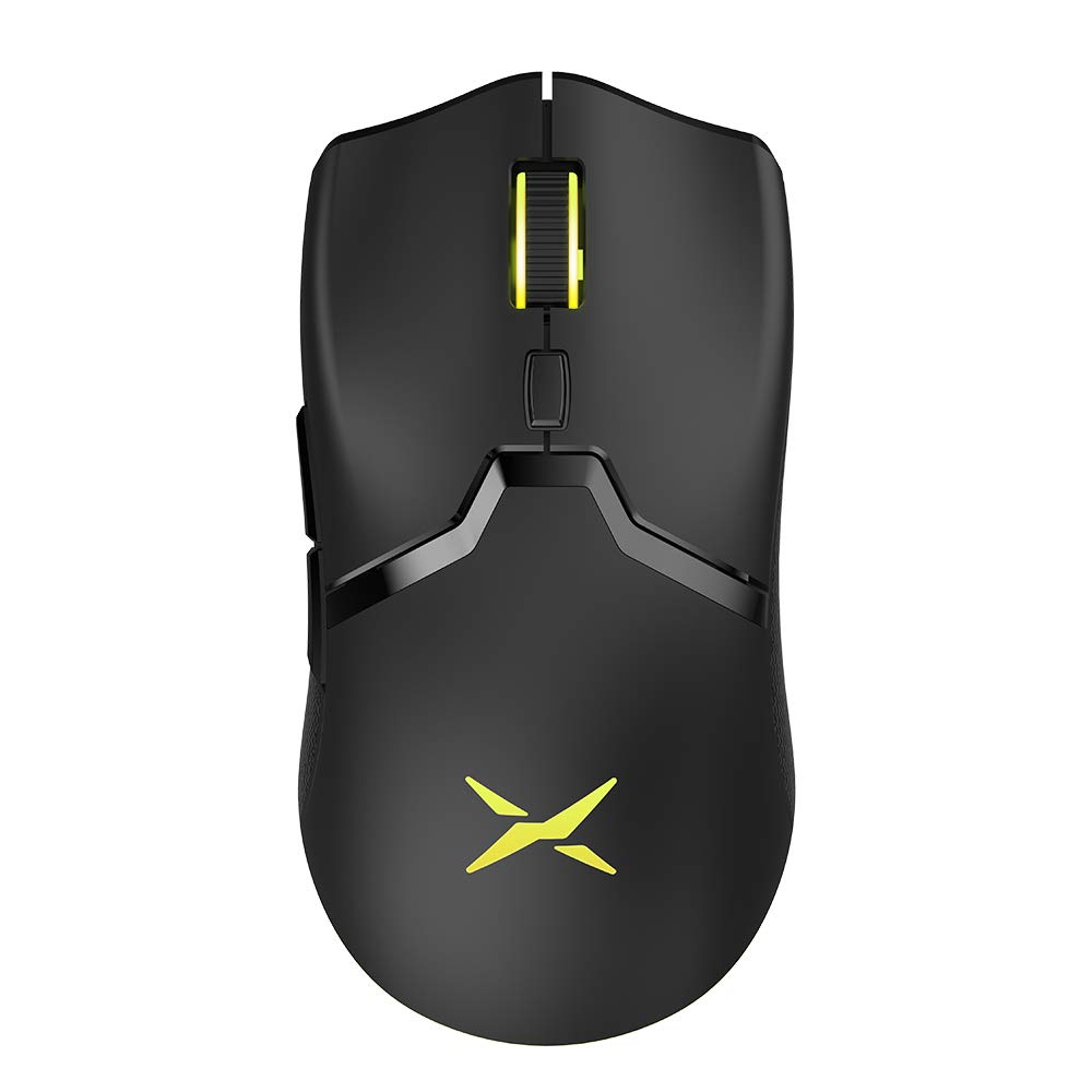 DeLUX M800DB Gaming Mouse Wireless, Lightweight (70g/2.47oz), 50 Hour Battery, PAW3335 16000DPI Sensor, Ultralight Weave Cable, 6 Programmable Buttons, and RGB Lighting (Black)