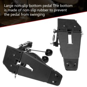 Double Bass Drum Pedal,Double Kick Bass,Electric Drum Kit Double Bass come with 2Pcs Drum Beater Sticks and 1Pcs Drum Key