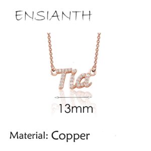 ENSIANTH Tia Necklace Aunt Gift Tia Letter Necklace Gift for Auntie (RG)