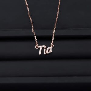 ENSIANTH Tia Necklace Aunt Gift Tia Letter Necklace Gift for Auntie (RG)