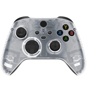 eXtremeRate Replacement Faceplate for Xbox Series X & S Controller - Personalize Your Control - Clear Custom Front Housing Shell for Xbox Core Wireless Controller [Controller NOT Included]