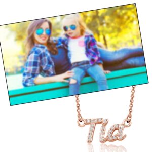 ENSIANTH Tia Necklace Aunt Gift Tia Letter Necklace Gift for Auntie (RG)