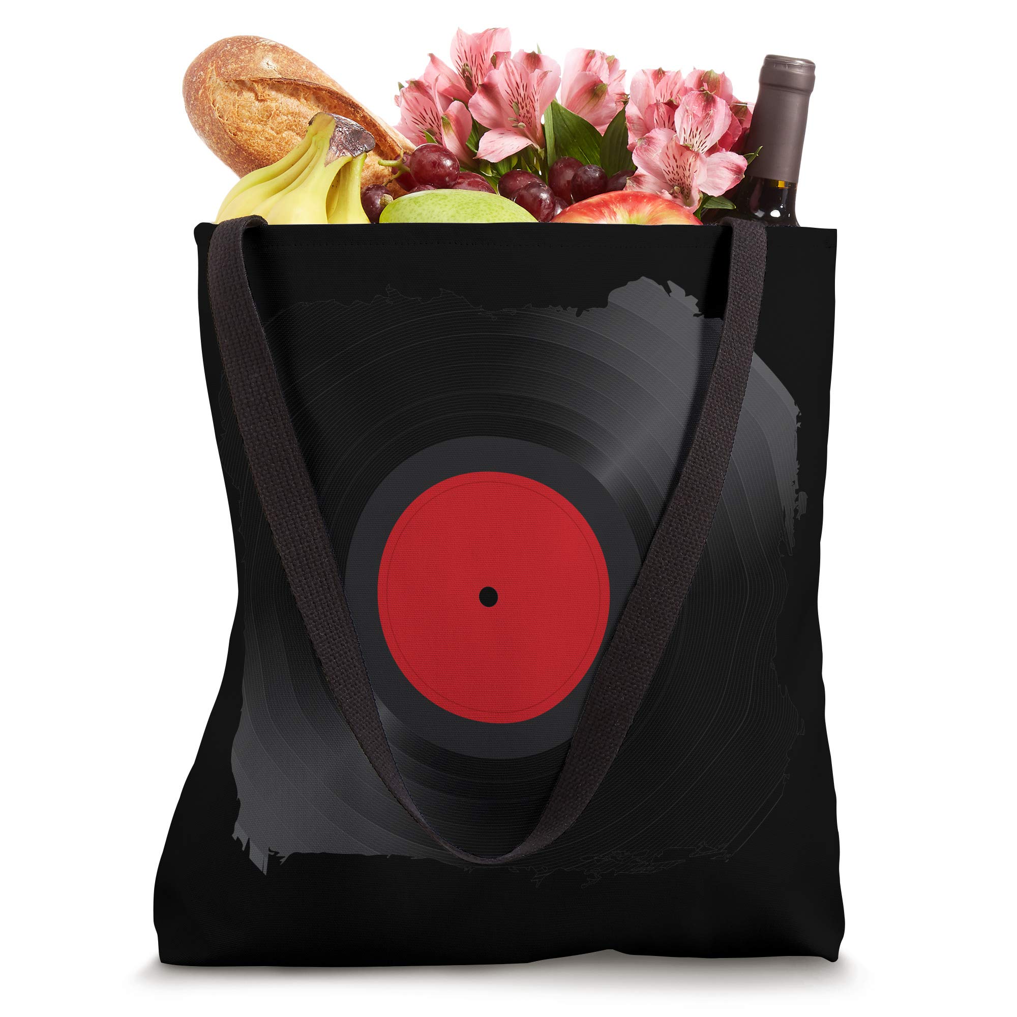 Retro Vinyl Record Turntable Funny Music Vintage Lover Gift Tote Bag