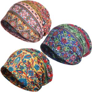 Kayier Women's Baggy Casual Chemo Beanie Hats Headwear Caps (3 Pack)