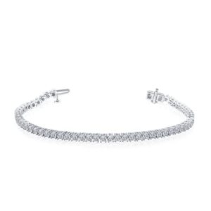 beyond brilliance 1/2 carat round natural diamond tennis bracelets for women | miracle-plated sterling silver bracelets | fine jewelry for her | gift box included