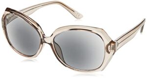 sofia vergara x foster grant sofia vergara x foster alejandra square reader sunglasses for women, shiny crystal taupe, 58 mm + 1.25