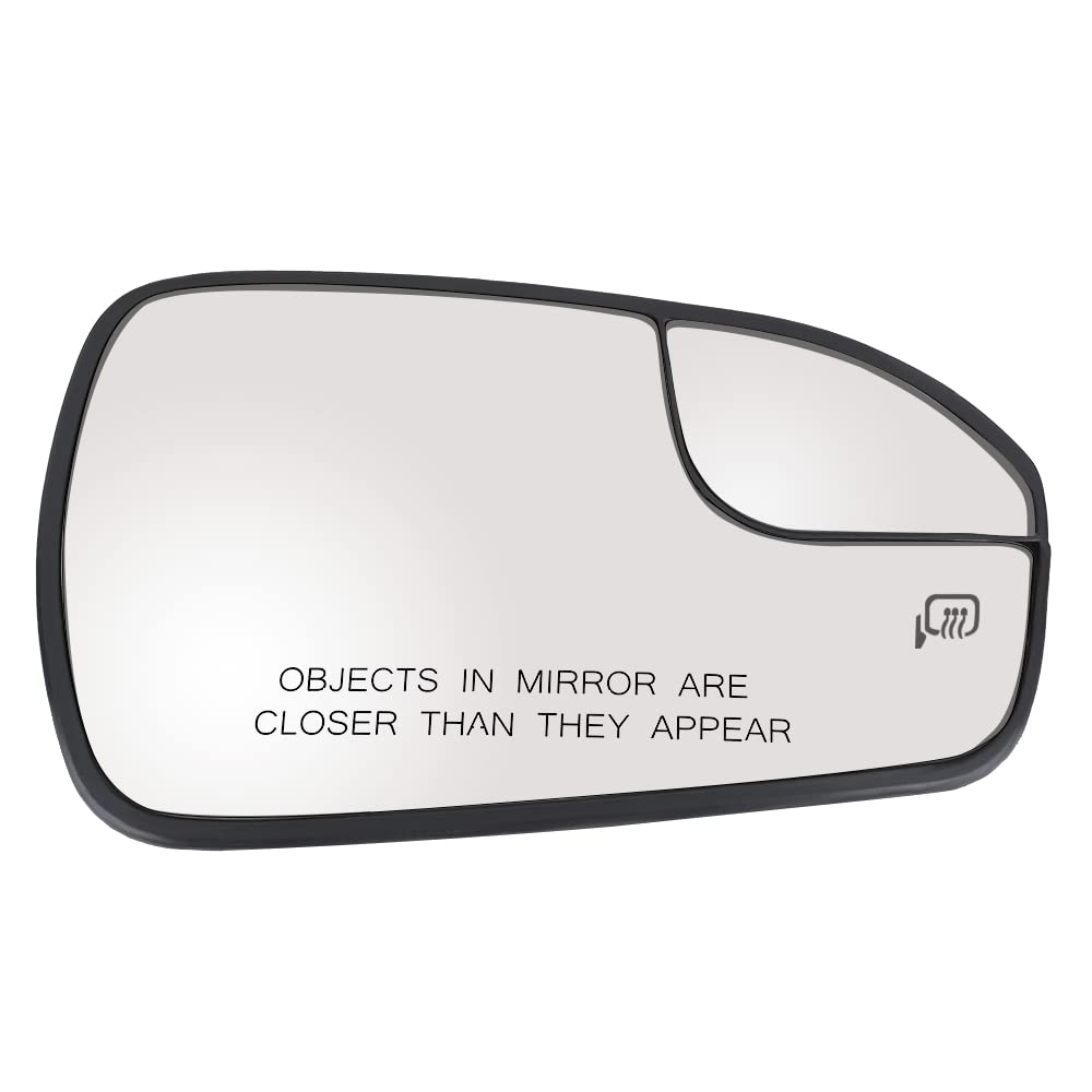 Passenger Right Side Heated Mirror Glass Replacement for 2013 2014 2015 2016 2017 2018 2019 2020 Ford Fusion - Exterior Side View Convex Mirror with Blind Spot, Replace DS7Z17K707B