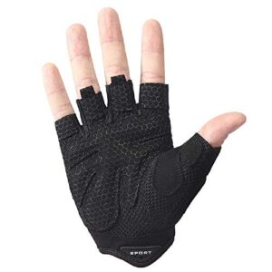 Wujiapo Dragon Breathable Mountain Bike Sports Gloves for Cycling,Hiking and Other Fitness Sports (Black, L)