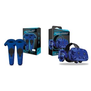 Hyperkin GelShell Controller Silicone Skin for HTC Vive Pro/HTC Vive (Blue) (2-Pack) GelShell Headset Silicone Skin for HTC Vive Pro (Blue)