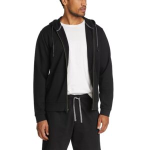 eddie bauer everyday full-zip hoodie, black, large