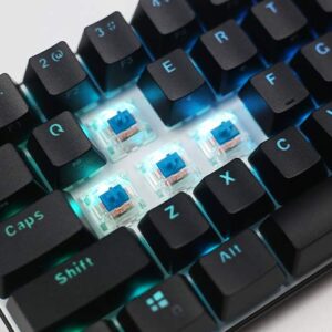 Whirlwind FX Atom 60% Gaming Keyboard: Interactive and Customizable Lighting – Immersive, Reactive RGB Experience (Blue Clicky)