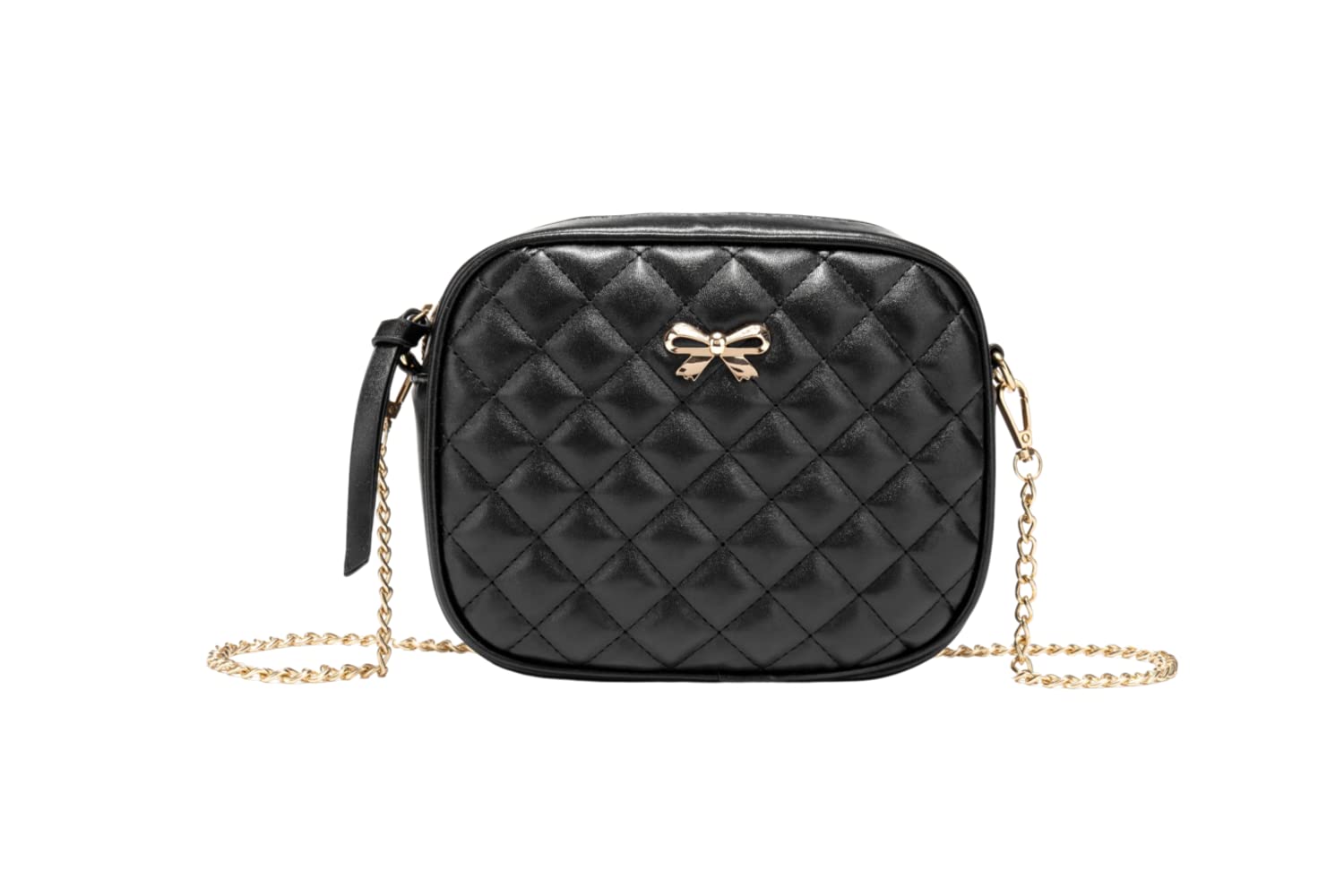 H HANBELLA - A FASHION TRENDY COLLECTION. FOREVER. - Womens and Girls Black Crossbody Bag Quilted Leather Pocketbook Handbag - Teen Girls Shoulder Purses Cute Satchel