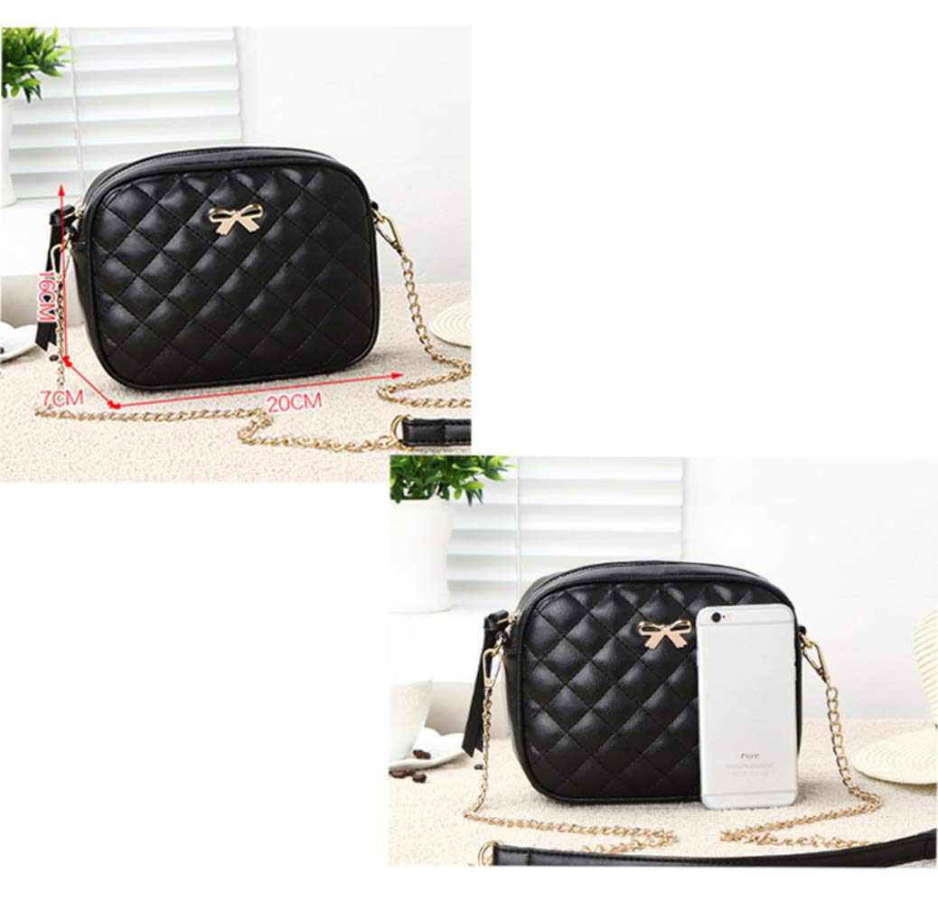 H HANBELLA - A FASHION TRENDY COLLECTION. FOREVER. - Womens and Girls Black Crossbody Bag Quilted Leather Pocketbook Handbag - Teen Girls Shoulder Purses Cute Satchel