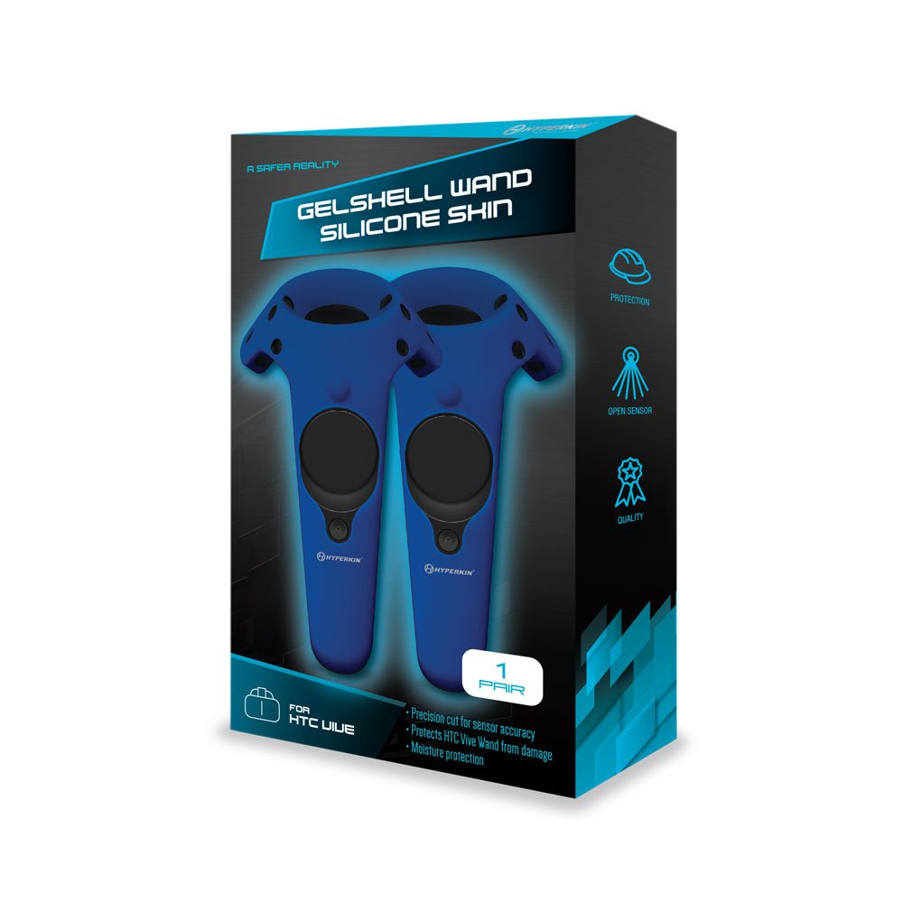 Hyperkin GelShell Controller Silicone Skin for HTC Vive Pro/HTC Vive (Blue) (2-Pack) GelShell Headset Silicone Skin for HTC Vive(Blue)