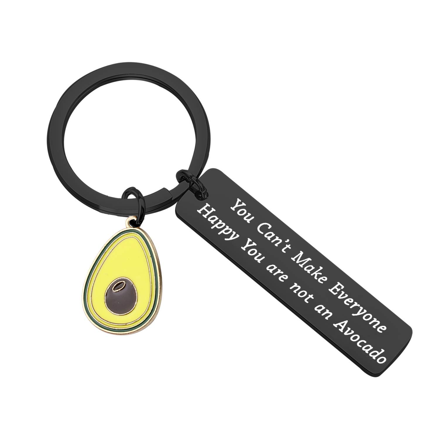 ENSIANTH Funny Avocado Gift You Can’t Make Everyone Happy You Are Not An Avocado Keychain Best Friend Gift (Avocado Keychain black)