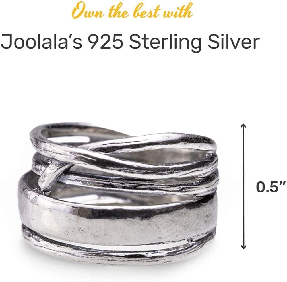 Joolala Ring 925 Sterling Silver Women’s Ring Huntress Ring Elegant and Stylish Design – Various Models – Gorgeous Oxidized Finish – Ideal Promise Ring, Anniversary (6)