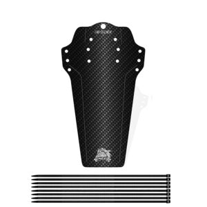 mountain bike fender mud guard, fits 26", 27.5", 29", bike fender, mtb mud guard, bike splash guard, kid bike fender, (carbonfiber)