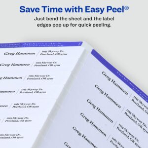 Avery Easy Peel Address Labels, Sure Feed, Permanent, White, 2/3" x 1-3/4", 2 Pack, 1,200 Labels Total (32133)