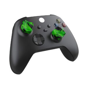 Gioteck SMP Xbox Series X - Thumb Grips Xbox Series X/S Megapack Caps/Caps/Silicone Protector for Joysticks PlayStation 5 - Non-Slip - Aim Aid (3 Pack) Green/Black