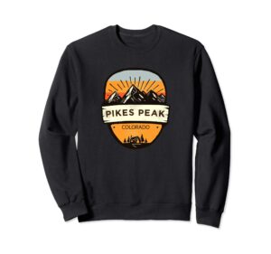 retro vintage pikes peak, colorado souvenir sweatshirt