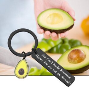 ENSIANTH Funny Avocado Gift You Can’t Make Everyone Happy You Are Not An Avocado Keychain Best Friend Gift (Avocado Keychain black)