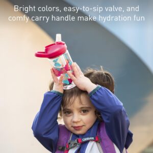 CamelBak eddy+ 14oz Kids Water Bottle with Tritan Renew – Straw Top, Leak-Proof When Closed, Colorblock Butterflies