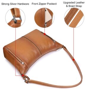 S-ZONE Genuine Leather Women Shoulder Hobo Purses and Handbag Medium Crossbody Bags