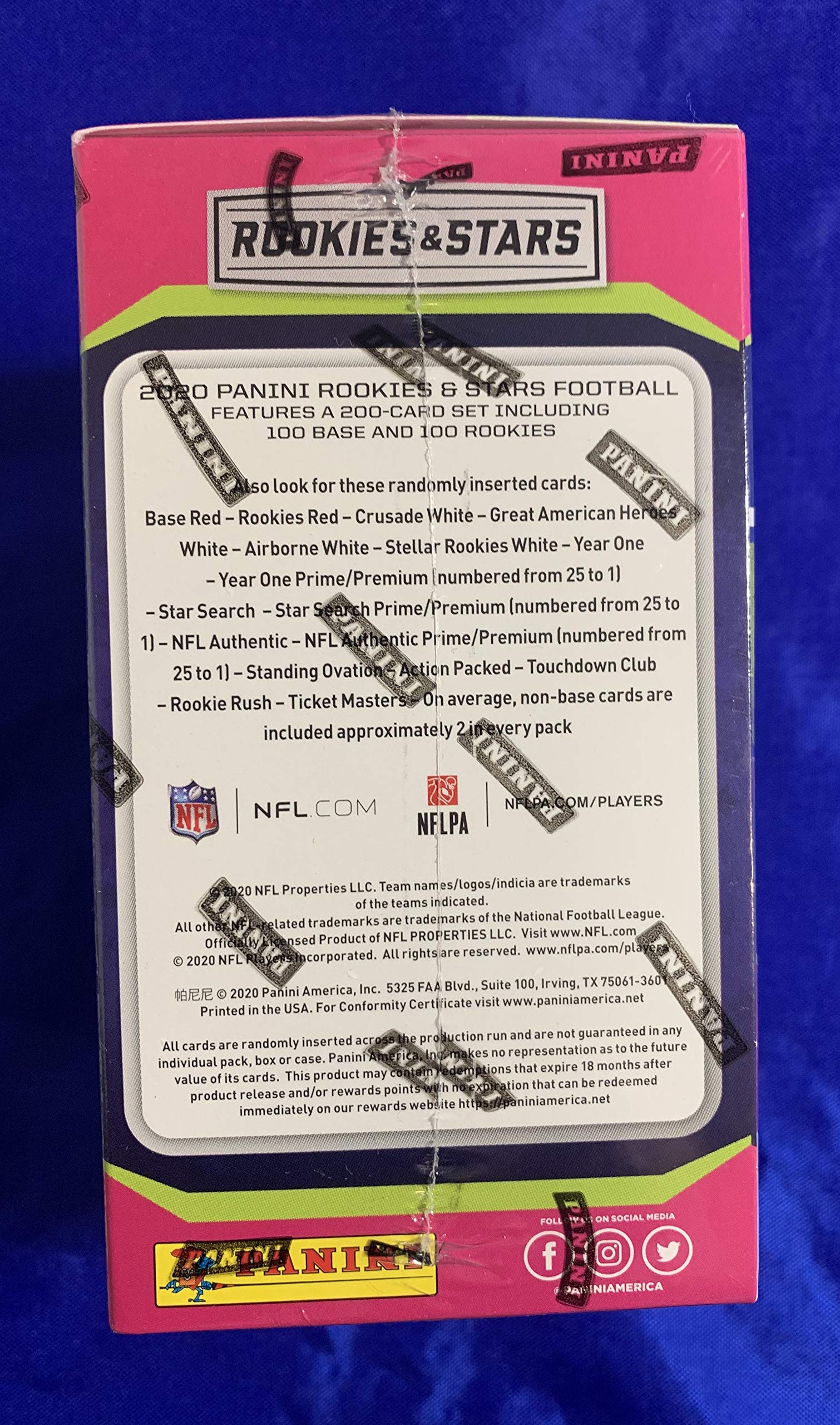 Panini Factory-Sealed 2020 Rookies and Stars NFL Blaster Box - 7 Packs